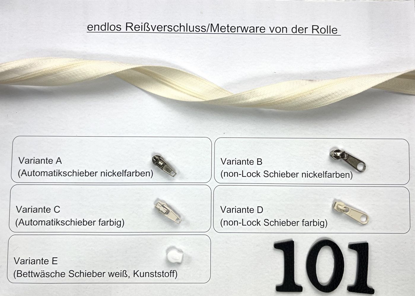 RVS endlos 3mm ecru 20m