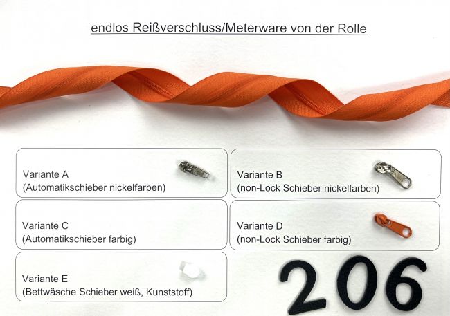 RVS endlos 3mm orange 20m