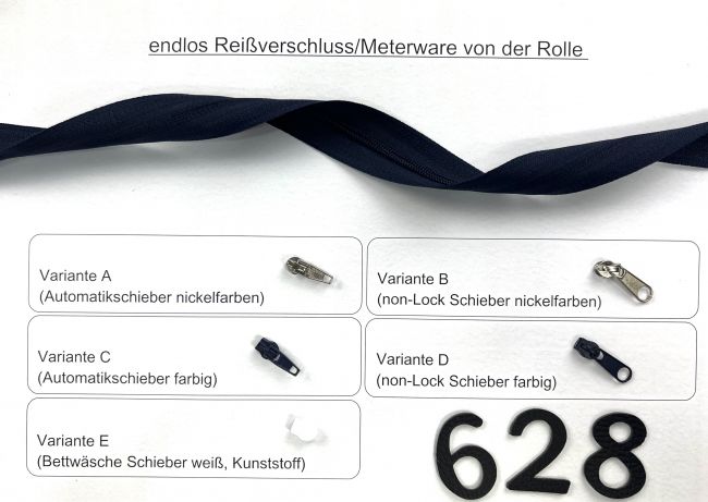 RVS endlos 3mm dunkelblau 20m