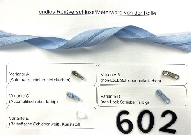 RVS endlos 3mm hellblau 20m