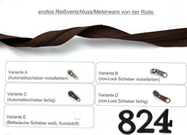 RVS endlos 3mm schokobraun 20m