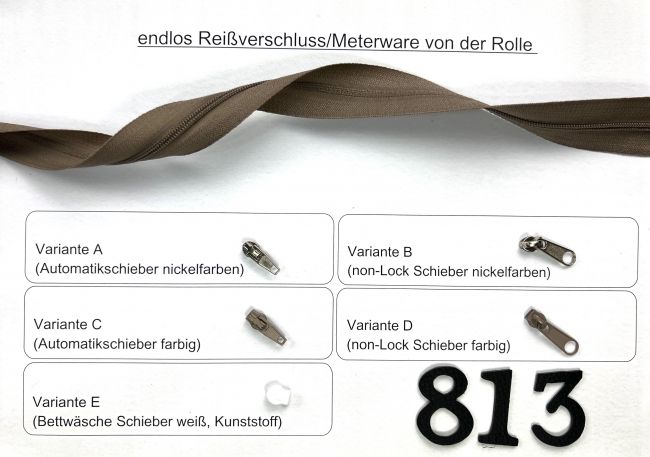 RVS endlos 3mm beige 20m