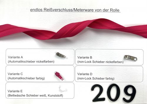 RVS endlos 3mm pink 20m