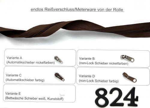 RVS endlos 3mm schokobraun 20m